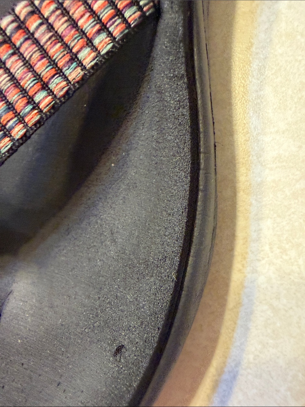 Teva Black Flip-Flops with Red-Tan Woven Straps - Picture 4 of 7